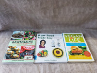 (A) 3 Piece Lot of Vegan Cookbooks