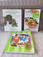 (B) 3 Piece Lot of Vegan Cookbooks