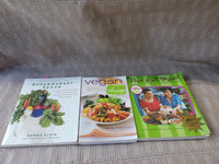 (B) 3 Piece Lot of Vegan Cookbooks