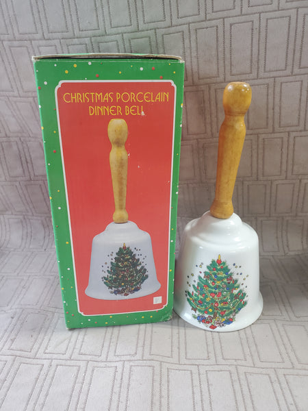 Vintage Christmas Porcelain Dinner Bell