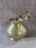 Vintage Brass and Wooden Teapot