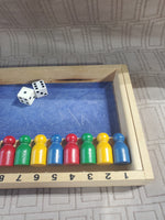 Vintage Wooden Shut the Box Game