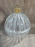 Heavy Clear Glass Ornament Trinket Jar