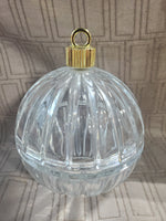 Heavy Clear Glass Ornament Trinket Jar