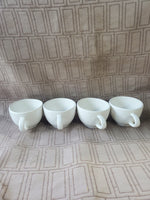 Set of 4 Made in Portugal White Espresso Mugs