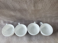 Set of 4 Made in Portugal White Espresso Mugs