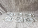 Set of 6 Clear Glass Coasters with Spoon Rests (2 SETS AVAILABLE PRICED INDIVIDUALLY AT $12 EACH)