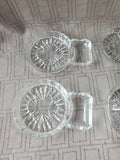 Set of 6 Clear Glass Coasters with Spoon Rests (2 SETS AVAILABLE PRICED INDIVIDUALLY AT $12 EACH)