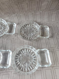 Set of 6 Clear Glass Coasters with Spoon Rests (2 SETS AVAILABLE PRICED INDIVIDUALLY AT $12 EACH)