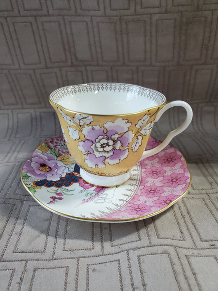 Vintage Wedgwood Butterfly Bloom Teacup and Saucer Set