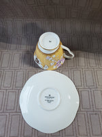 Vintage Wedgwood Butterfly Bloom Teacup and Saucer Set