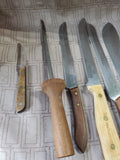 Lot of Assorted Knives in Wooden Butcher Block