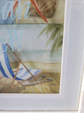 Signed 3D Wall Hanging Art Beach Print