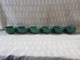 Set of 6 Longaberger Pottery Woven Custard Dessert Bowls