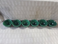 Set of 6 Longaberger Pottery Woven Custard Dessert Bowls