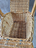 Small Woven Picnic Basket for Two