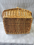 Small Woven Picnic Basket for Two