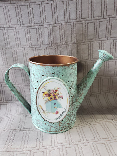 Marjolein Bastin Turquoise Watering Can Vase