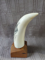 Scrimshaw Etched Faux Whale Tooth