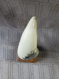 Scrimshaw Etched Faux Whale Tooth