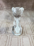 Vintage Precious Moments Crystal Girl with Duck Paperweight