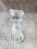 Vintage Precious Moments Crystal Girl with Duck Paperweight