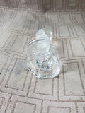 Vintage Precious Moments Crystal Girl with Duck Paperweight