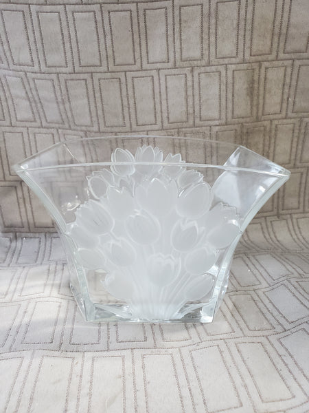 Vintage Crystal Tulip Vase