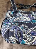 Vera Bradley "Deep Night Paisley" Small Glenna Satchel Purse