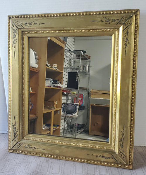 Vintage Gold Painted Wooden Framed Mirror