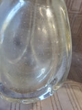 Heavy Clear Controlled Bubble Glass Bud Vase