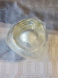 Heavy Clear Controlled Bubble Glass Bud Vase