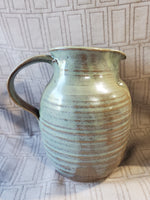 Signed Glazed Pottery Pitcher