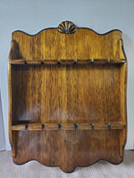 Vintage Dark Wood Spoon Rack