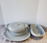 Vintage MCM 4 Piece Russel Wright Grey Pottery Dish Set