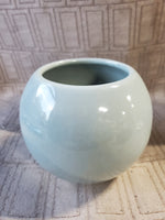 Light Blue Ceramic Round Vase