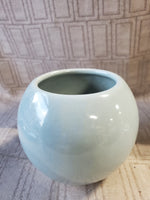 Light Blue Ceramic Round Vase