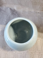 Light Blue Ceramic Round Vase