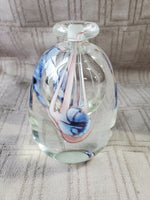 Vintage Signed Roger Gandelman Hand Blown Glass Perfume Bottle, No Stopper