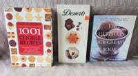 (B) 3 Piece Assorted Dessert Cookbook Lot