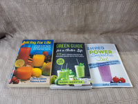 (E) 3 Piece Assorted Smoothie/Juicing Recipe Book Lot