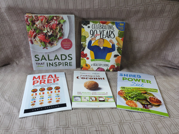 (H) 5 Piece Assorted Health Conscious Cookbook Lot