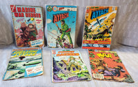 Vintage Lot of 6 Charlton Comics War Comic Books