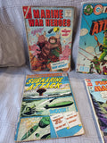 Vintage Lot of 6 Charlton Comics War Comic Books