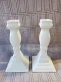 Pair of Mikasa French Countryside White F9000 Candlestick Holders