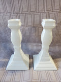 Pair of Mikasa French Countryside White F9000 Candlestick Holders