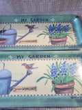 Pair of Melamine "My Garden" Trays