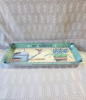 Pair of Melamine "My Garden" Trays