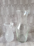 Pair of Clear Glass Bud Vases