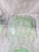 Set of 11 Vintage Cambridge Glass Green Depression Glass Salad Plates